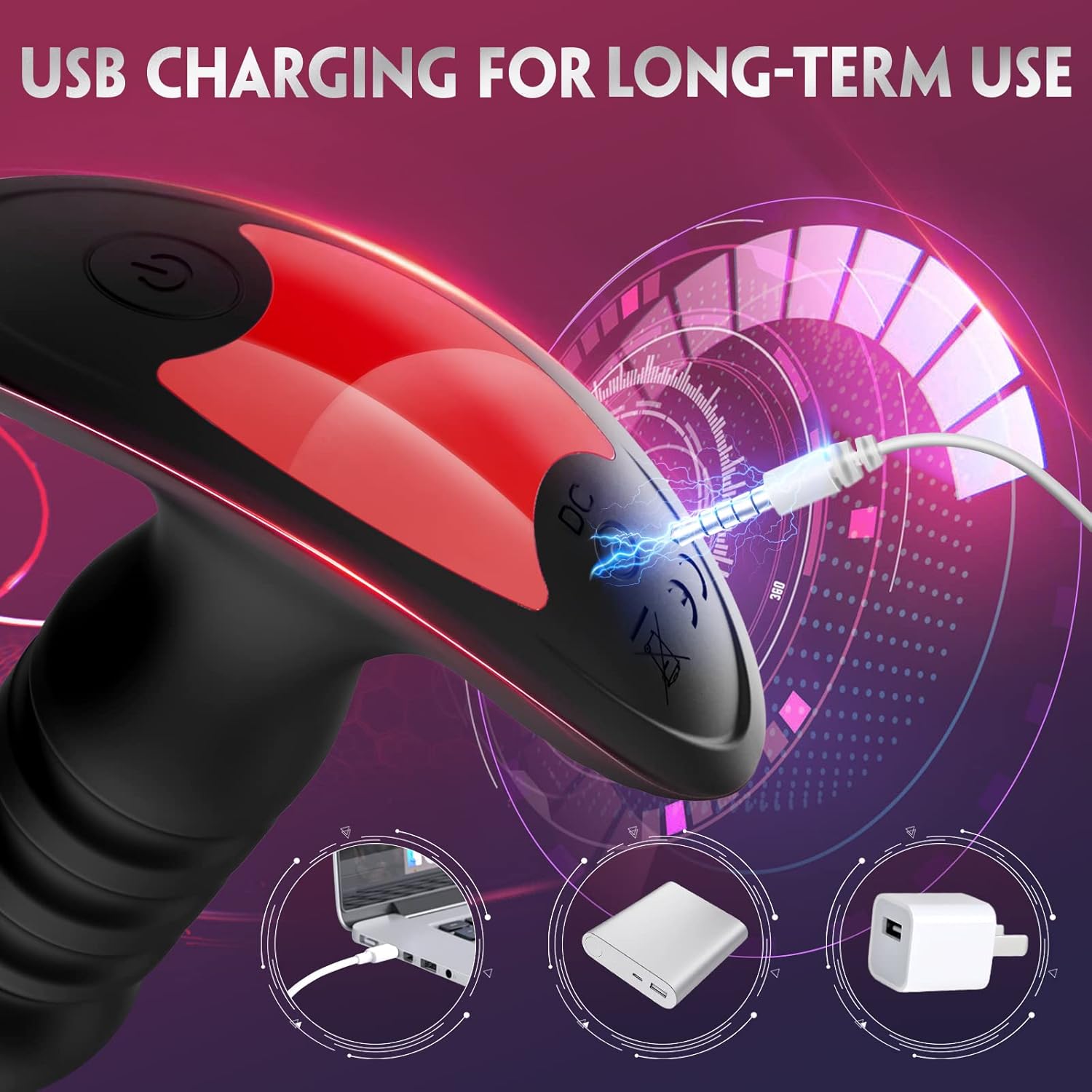Anal Plug Vibrator with App Control Sex Toy for Men Women - Prostate Massager with 7 Thrusting & Vibrating Modes Adult Anal Vibrator Butt Stimulator Plug for Male Female (Black) - buysextoyth