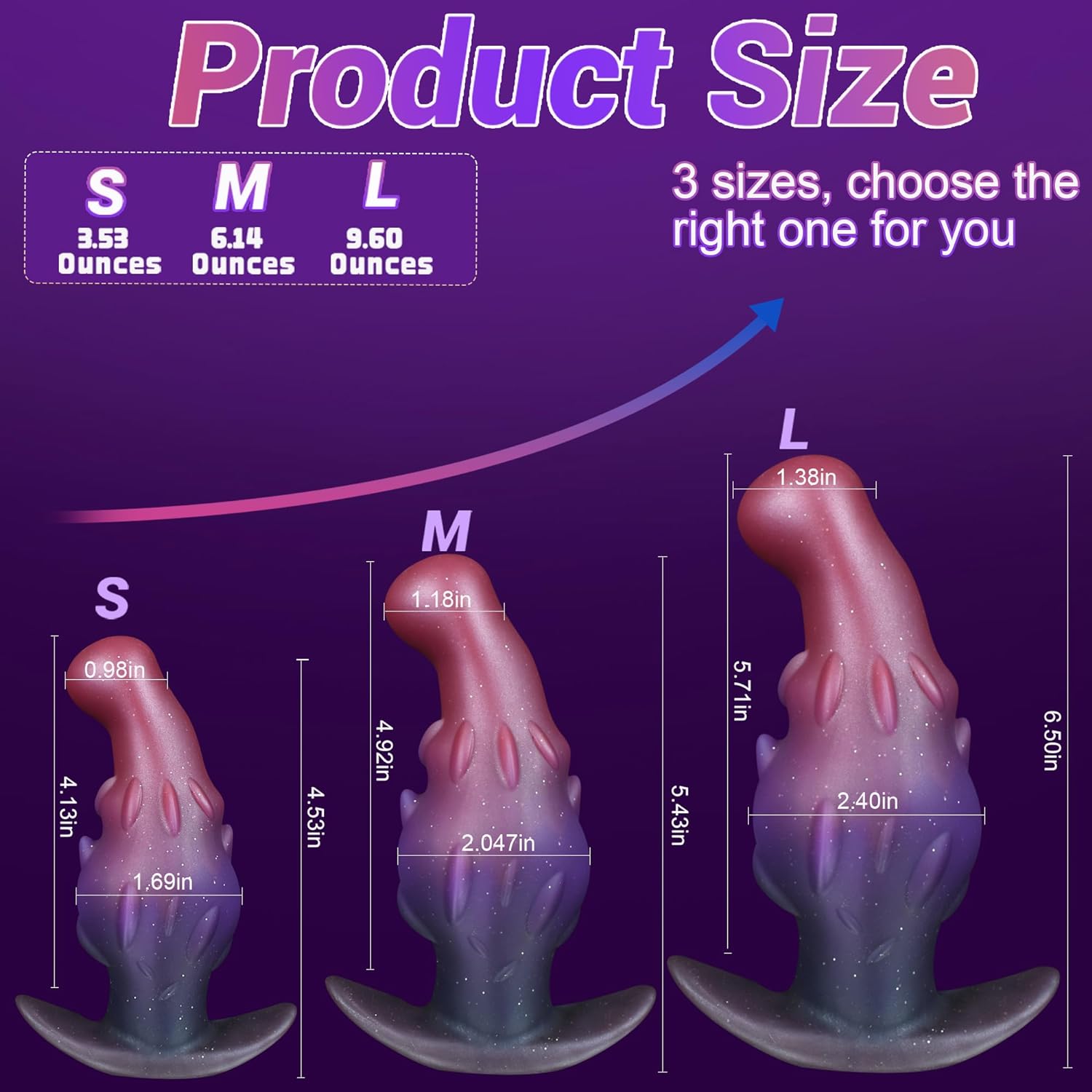 Butt Plug Set Anal Plug Prostate Massager. Wearable Anal Training Set Sex Toys Kit with T-Base - buysextoyth