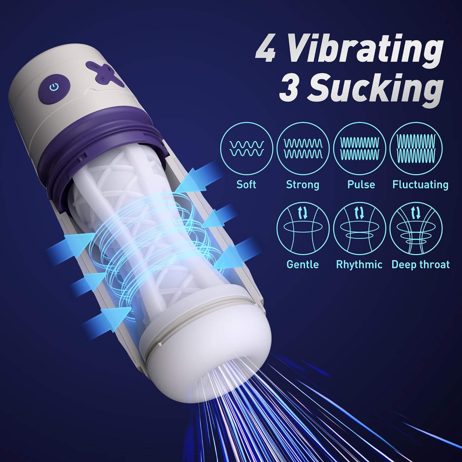 Automatic Male Masturbator.Male Masturbators Cup with 8 Vibrating & Sucking Modes. Pocket Sexual Juguetes Cup.Sucking Pussy Penis Suction Pump Sleeve. Electric Adult Sex Toys for Men Pleasure - buysextoyth