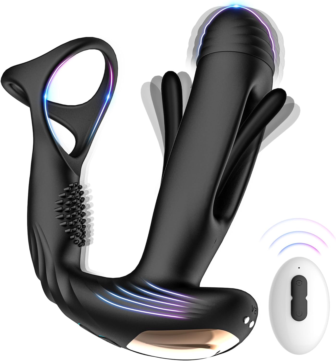 Prostate Massager Vibrator with 10 Flapping & Vibration Settings. Remote Control Anal Plug Anal Vibrator Sex Toys for Men. Anal Sex Toys Vibrators with Penis Ring Adult Toys. Sex Toy Adult Sex Toys - buysextoyth