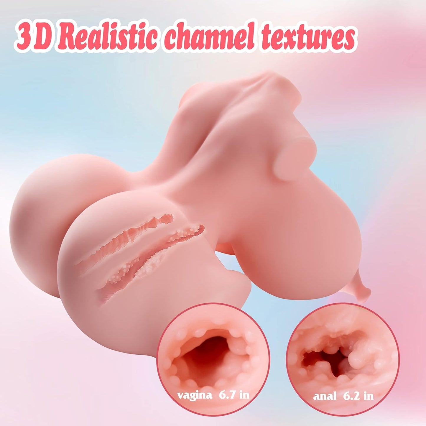 Zonbik 11lb Lifelike Adult Sex Doll Male Masturbator. 3 in 1 Super Butterfly Labia Female Love Doll 3D Realistic Torso Sex Dolls with Pussy Ass Boobs Masturbation Sex Toys for Men TPE Material - buysextoyth