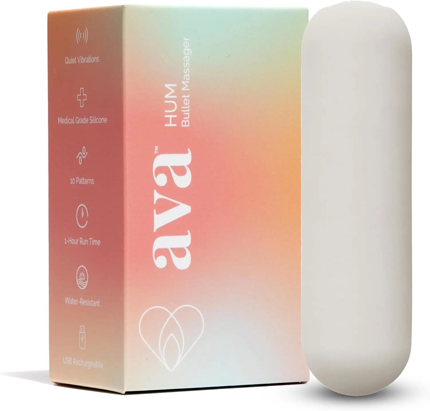 Ava EVO Ergo Vibrator Wand - Beige and Ava Bullet HUM Massager - [Mini Vibrator Sex Toy] | Sex Toys for All | Clitoris Vibrator - Beige - buysextoyth