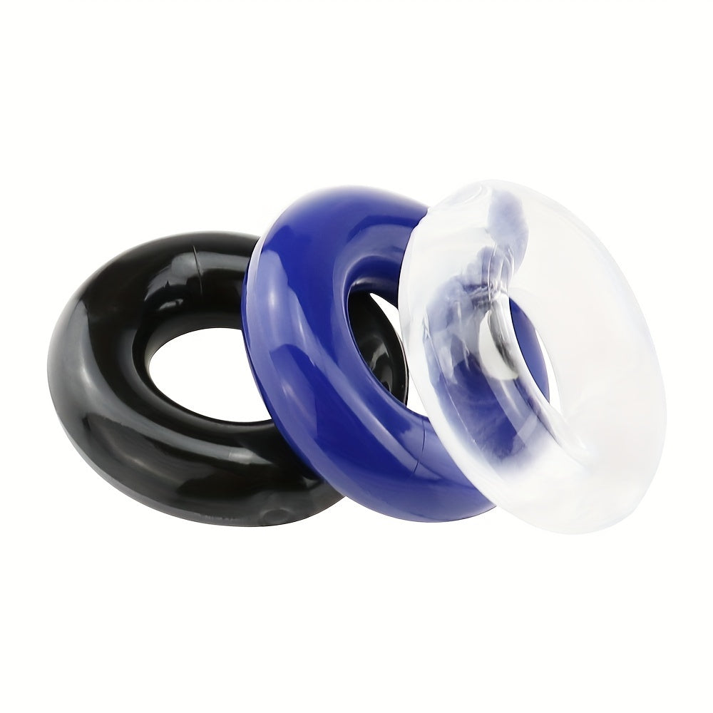 3 PCS Male Penis Cock Ring - Delay Ejaculation Scrotum Binding Ball Stretcher Penis. Enlargement Silicone Cock Ring Sex Toy For Men - Waterproof. Non-Killing Sperm. No Battery Required - buysextoyth