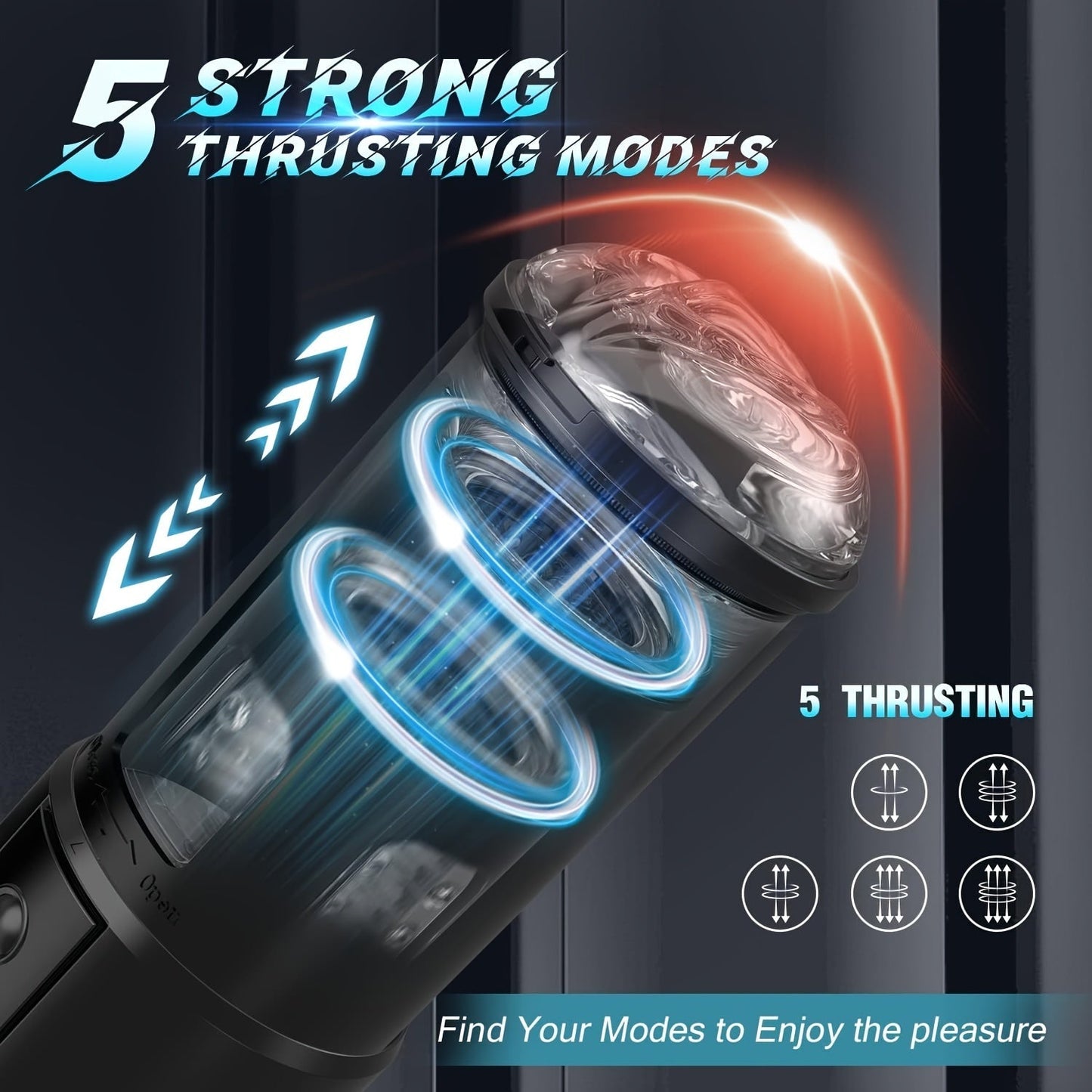 3 In 1 Automatic Male Masturbator Cup With Sucking & Vibrating & Thrusting Modes. Realistic Vagina Pocket Pussy Stroker With 3D Textured For Penis Stimulation. Adult Oral Sex Toys For Men Masturbation - buysextoyth