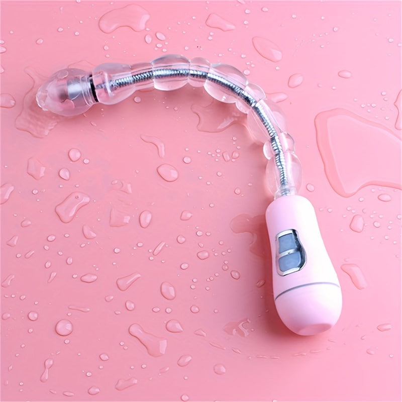 Vibrating Anal Plug 12 Speed Rechargeable Bendable Vibrating Anal Beads Arbitrarily Curved Anal Play Sex Toys - buysextoyth