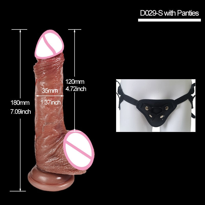 8.5นิ้วสมจริง Penis สำหรับผู้หญิงเลื่อน Foreskin Dildo ดูดถ้วย Dildos หญิง Masturbator Big Dick ผู้ใหญ่ Anal เซ็กซ์ทอย Shop - buysextoyth
