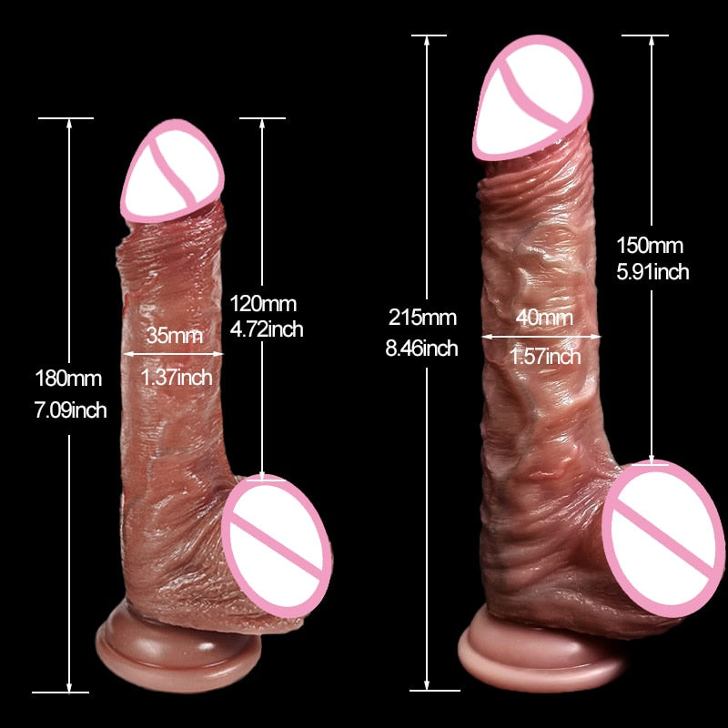 8.5นิ้วสมจริง Penis สำหรับผู้หญิงเลื่อน Foreskin Dildo ดูดถ้วย Dildos หญิง Masturbator Big Dick ผู้ใหญ่ Anal เซ็กซ์ทอย Shop - buysextoyth