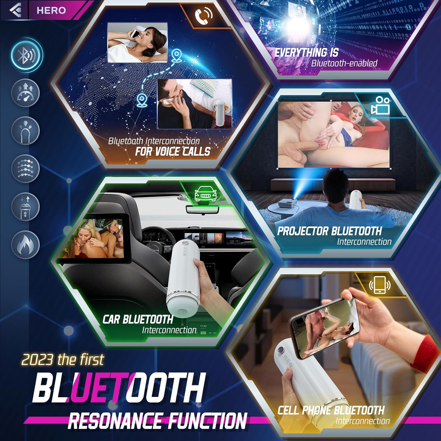 6 in 1 Automatic Male Masturbator. Male Masturbator Toy with CVT Thrusting & 10 Vibrating. Bluetooth Control Electric Pocket Pussy Stroker with Heating. Sex Toys for Men Masturbation with Headphones - buysextoyth