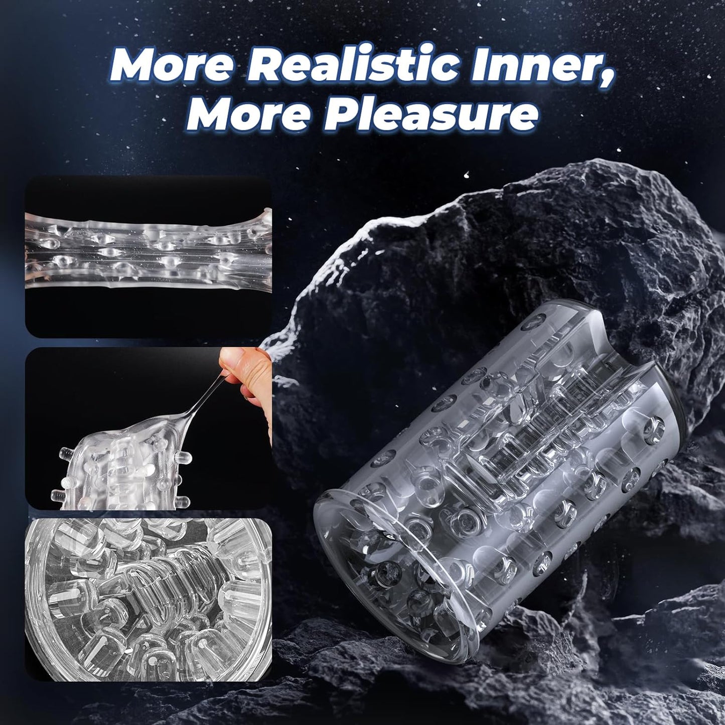 Sex Toy Male Masturbators Cup: Automatic Adult Toys with Rotating & Thrusting Hand Free Pocket Pussy Stroker with Realistic Silicone Sleeve - Erotic Penis Games for Man Electric Men Blowjob Machine - buysextoyth