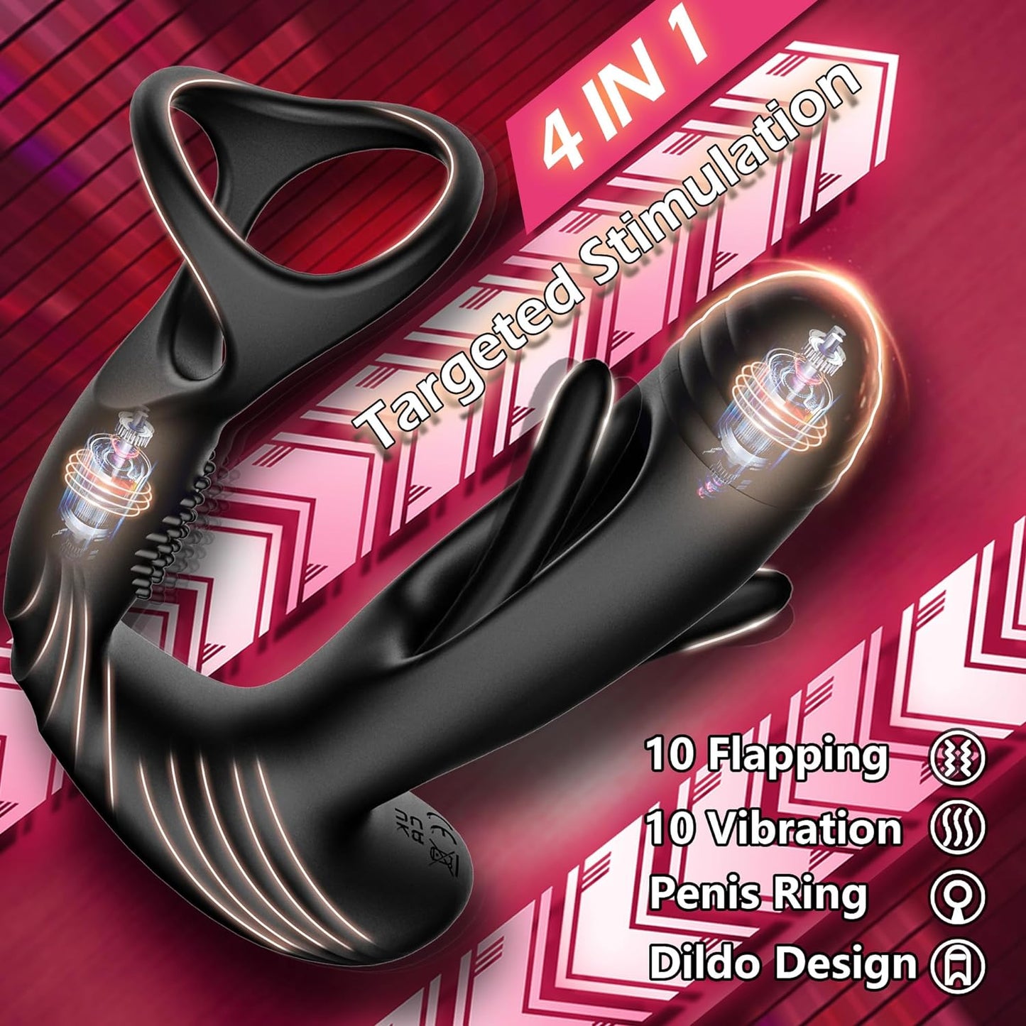 Prostate Massager Vibrator with 10 Flapping & Vibration Settings. Remote Control Anal Plug Anal Vibrator Sex Toys for Men. Anal Sex Toys Vibrators with Penis Ring Adult Toys. Sex Toy Adult Sex Toys - buysextoyth
