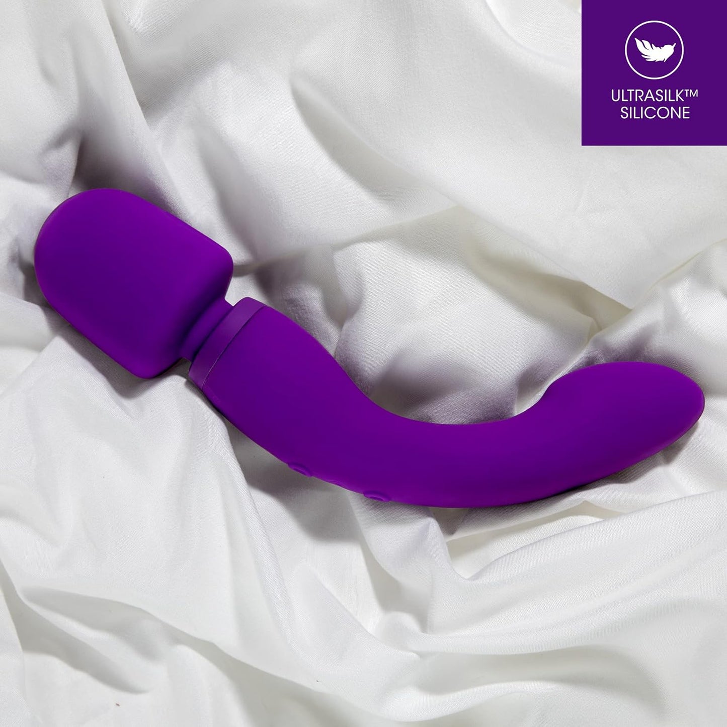 Blush Wellness Dual Sense - Innovative Touch Sensitive Ultra Soft Silicone Massage Wand - Target Sore Muscles- 10 Powerful Rumbly Vibration Functions On Both Ends of Massager - IPX7 Waterproof - buysextoyth