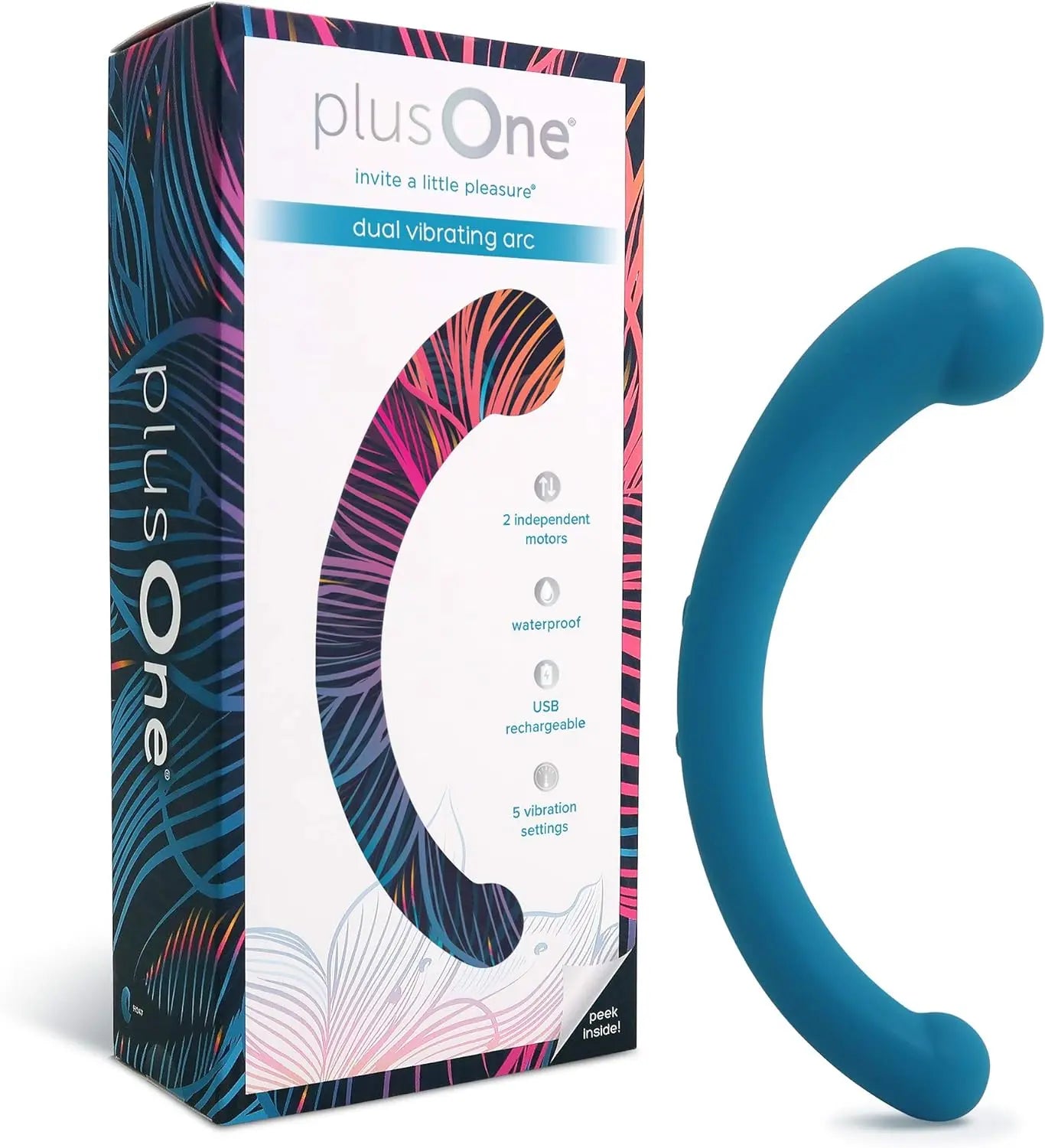plusOne Dual Vibrating Arc. Personal Massager with 5 Powerful Vibration Settings. Rechargeable. Fully Waterproof - buysextoyth