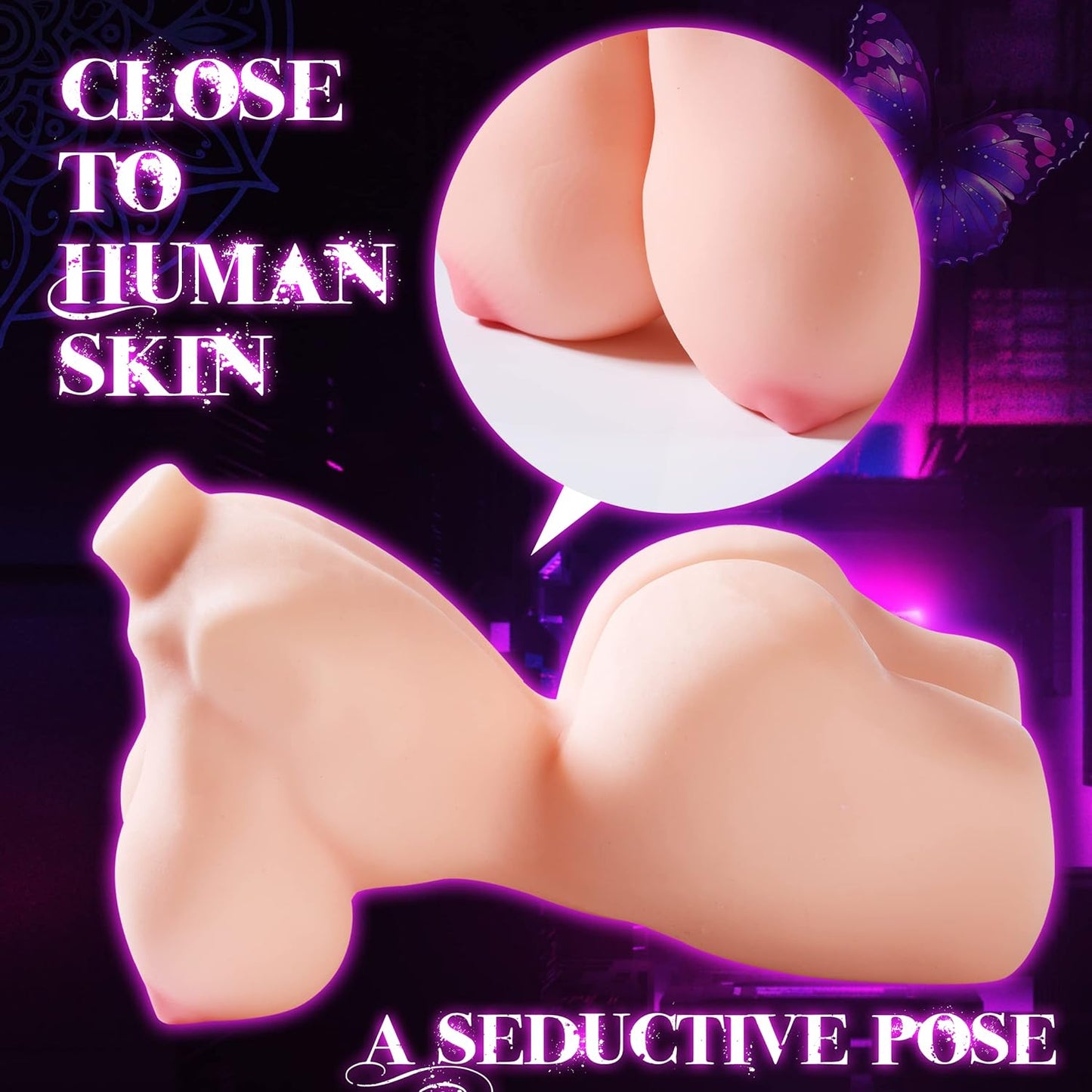 1.9 LB 3 in 1 Sex Dolls Torso Pocket Pussy Ass for Men Sexdoll with Big Boobs Male Masturbator Realistic Vagina Adult Sex Toys for Lesbian Orgasm - buysextoyth