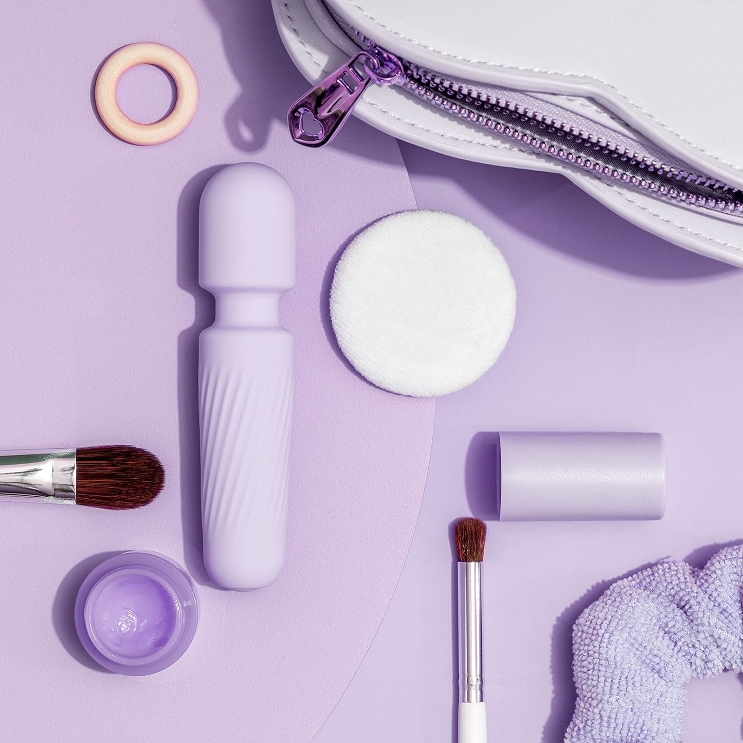 Mini Personal Massager - Travel Bag Included - Waterproof. Quiet. Powerful & USB Rechargeable with 10 Vibration Modes (Light Purple) - buysextoyth