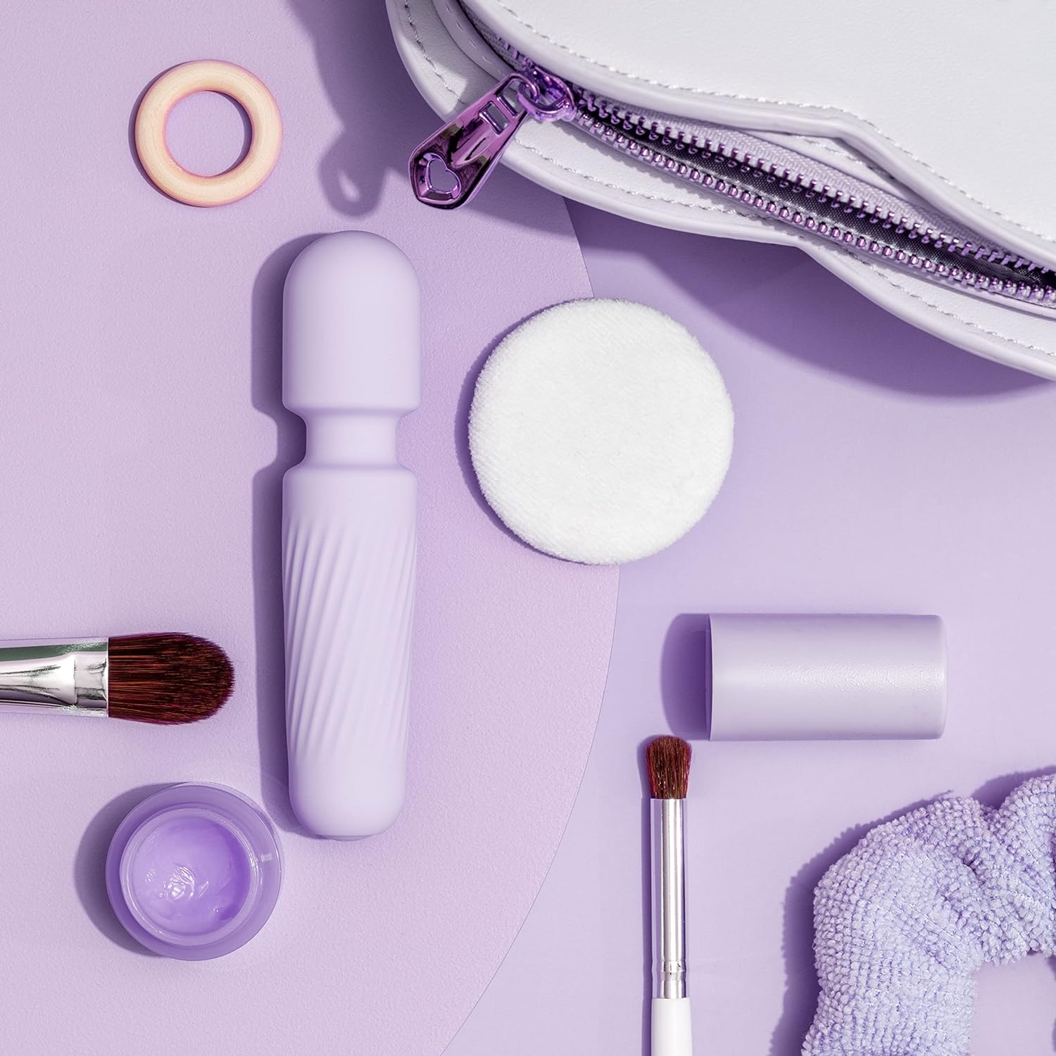 Mini Personal Massager - Travel Bag Included - Waterproof. Quiet. Powerful & USB Rechargeable with 10 Vibration Modes (Light Purple) - buysextoyth
