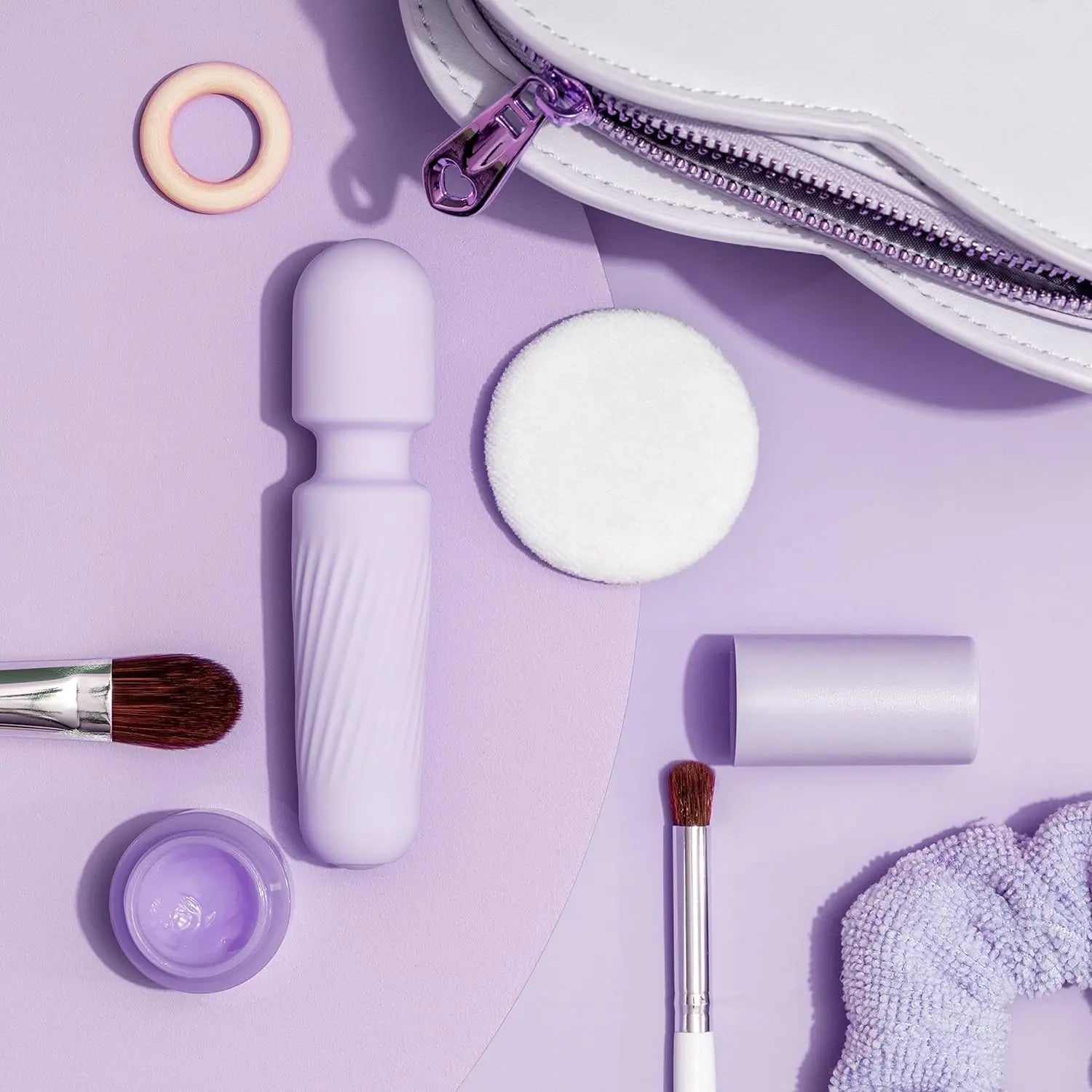 Mini Personal Massager - Travel Bag Included - Waterproof. Quiet. Powerful & USB Rechargeable with 10 Vibration Modes (Light Purple) - buysextoyth