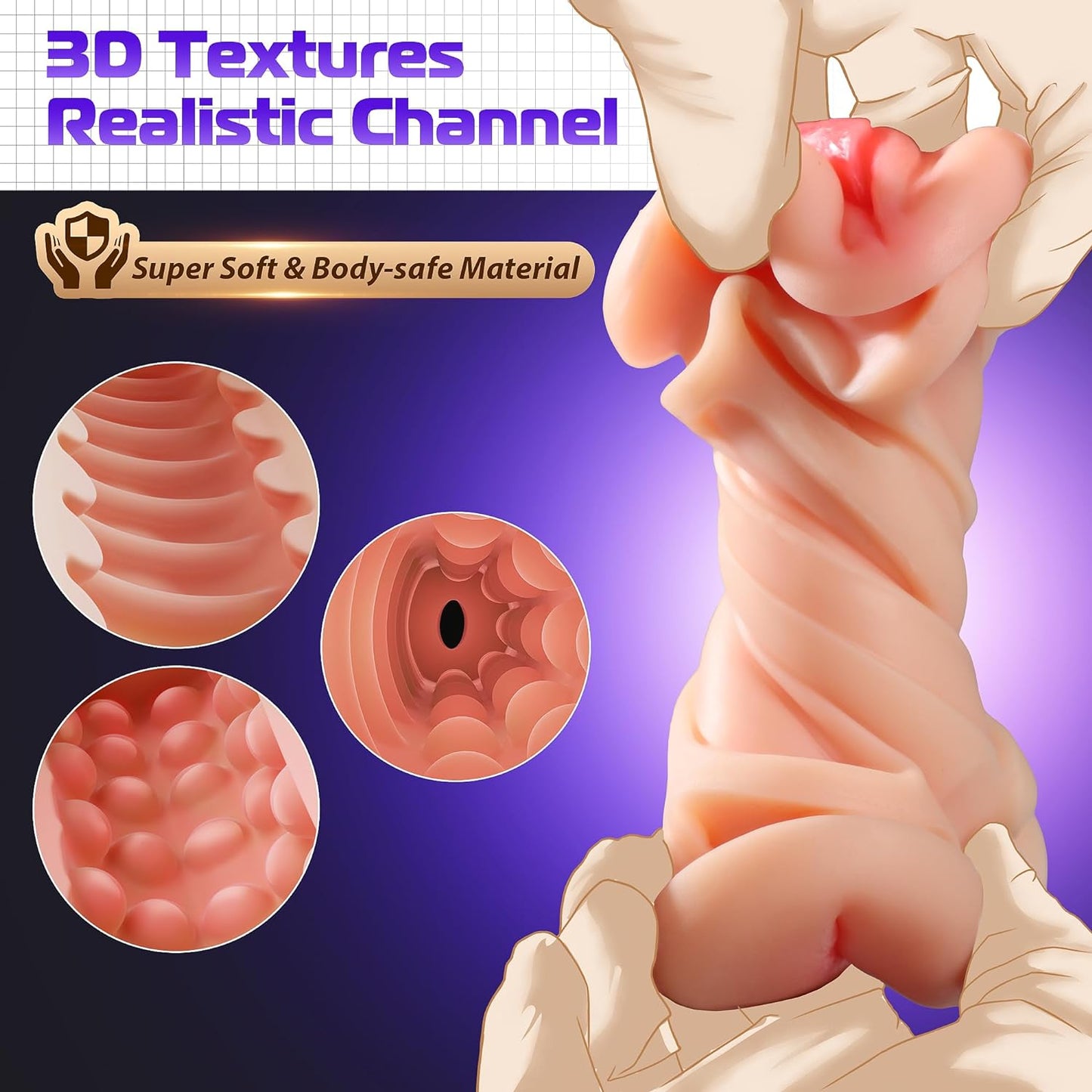 Male Masturbator Sex Toys for Men. Lifelike Adult Male Sex Toys 10 Vibrations. Sex Toy for Men Open-Ended Penis Pump Fleshy Textured Adult Toys for Men. Sex Machine Male Vibrators Stroker Realistic - buysextoyth