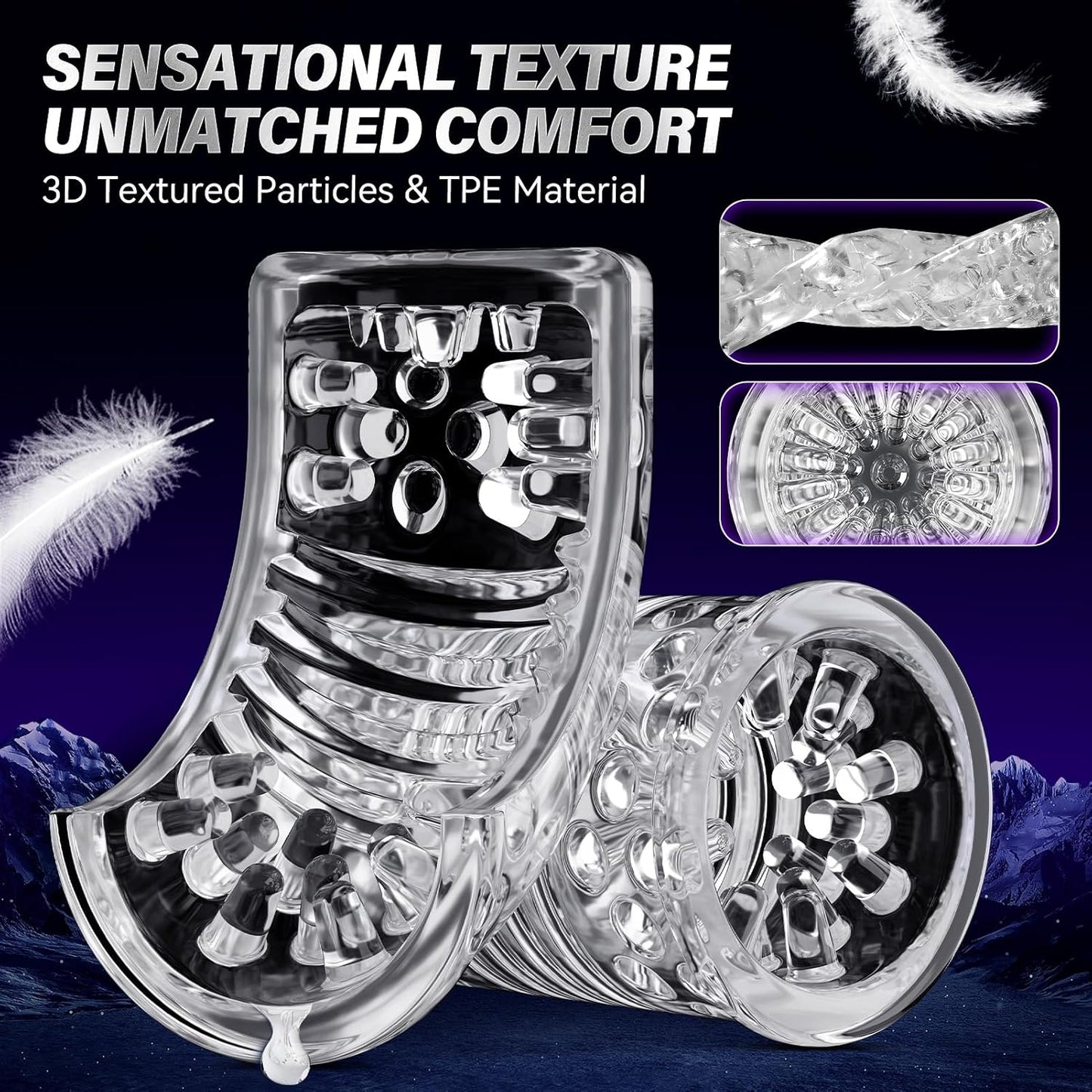 Automatic Male Masturbator Sex Toys for Men - Adult Toy Male Sex Toys with 7 Thrusting & 7 Rotating Modes.Hands Free Pocket Pussy Sex Machine with Visual Window & Suction Base Electric Penis Pump - buysextoyth