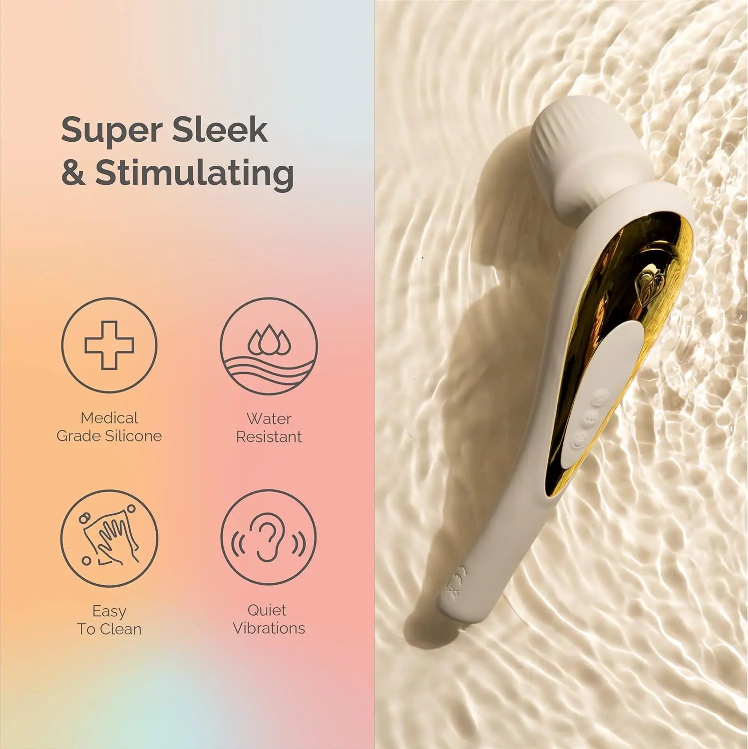 Ava EVO Ergo Vibrator Wand - Beige and Ava Bullet HUM Massager - [Mini Vibrator Sex Toy] | Sex Toys for All | Clitoris Vibrator - Beige - buysextoyth
