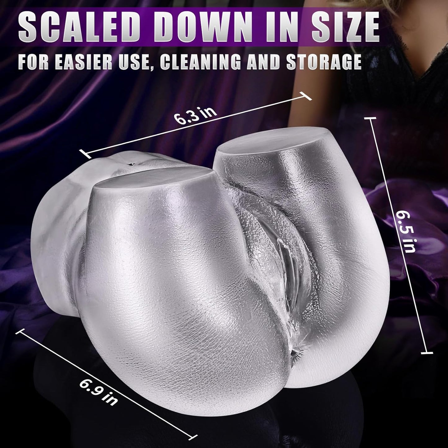 Male Masturbators Sex Toy - Clear Sex Doll for Penis Stroker with Virgin Vagina and Anal. Scaled-Down Size Pocket Pussy Ass with 2 Hole. Flesh Light Blowjob Machine Male Adult Sex Toys & Games. 5.5LB - buysextoyth