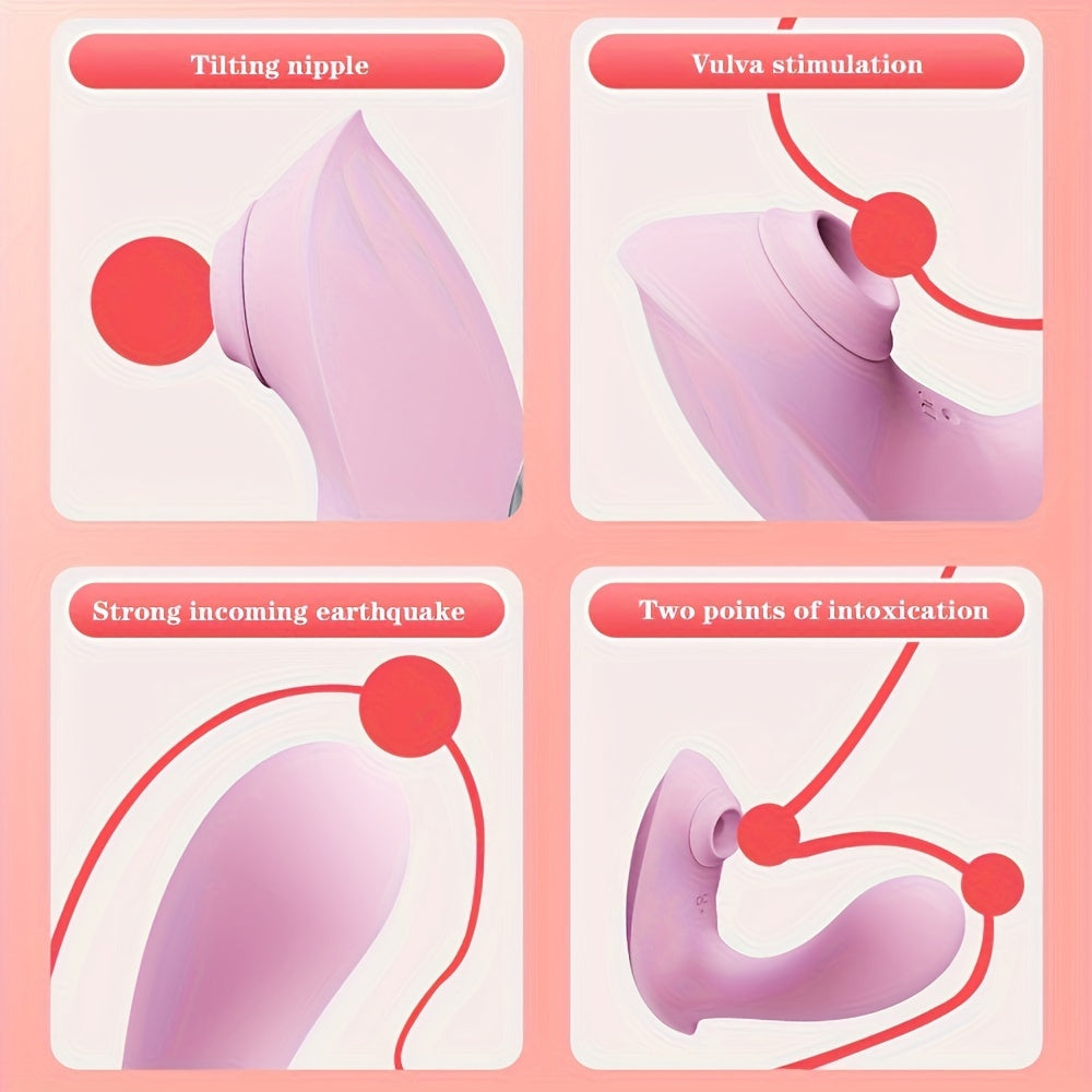 Wearable Butterfly Vibrator Panty - USB Rechargeable. 9-Frequency G-Spot & Clitoral Stimulation with Sucking Massage for Women - Adult Sex Toy for Couples - buysextoyth