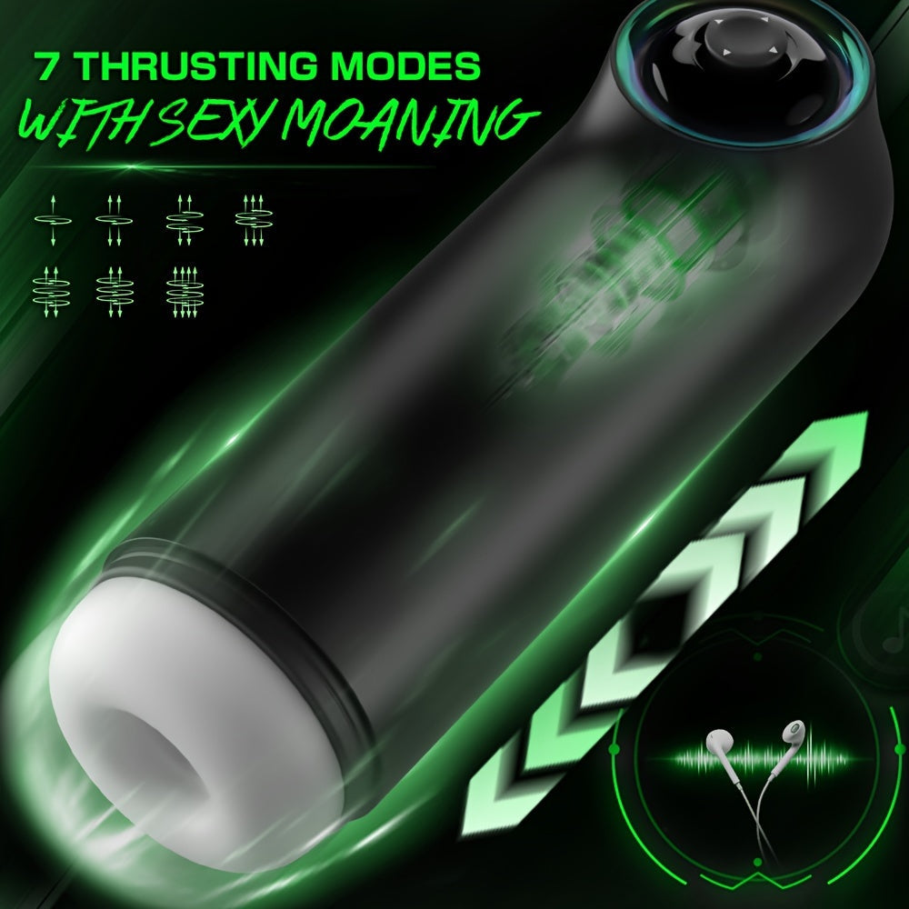 Automatic Male Masturbators Sex Toys - Male Pocket Pussy Sleeve Vagina Stroker Toy With 7 Thrusting & Heating Mode. Adult Sex Toys & Games For Men - buysextoyth
