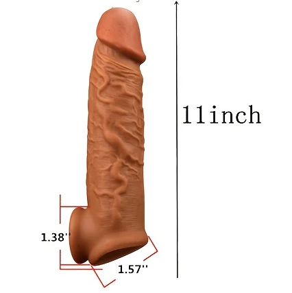 Penis Ring Enlargement Condom Cock Extender Ejaculation Delay Toy Soft Silicone Sleeve Adult 18 Sex Product For Men Gay - buysextoyth