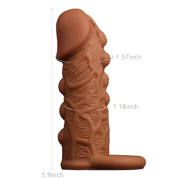 Penis Ring Enlargement Condom Cock Extender Ejaculation Delay Toy Soft Silicone Sleeve Adult 18 Sex Product For Men Gay - buysextoyth
