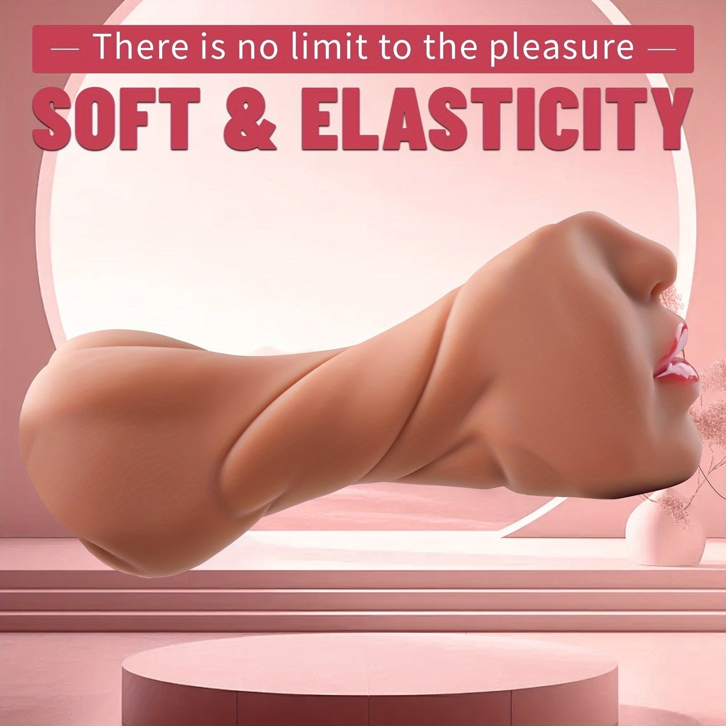 3-in-1 Realistic Male Masturbator - Oral. Vaginal & Anal Pocket Pussy Sex Toy for Men with 3D Textured Channels. Ultra-Soft TPE Material. Waterproof Adult Pleasure Accessory - buysextoyth