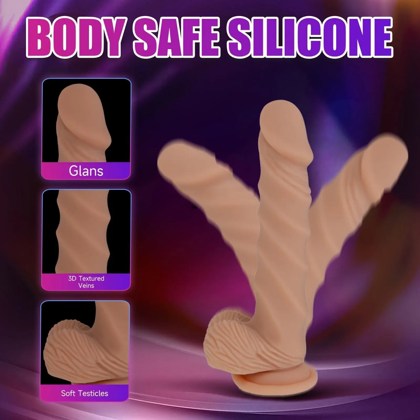 8.07 Realistic Personal massager With Suction Cup - G-Spot Stimulating. Waterproof Tpe Material. Latex-Free. Ideal For Homosexual Couples & Vaginal/Anal Play - buysextoyth