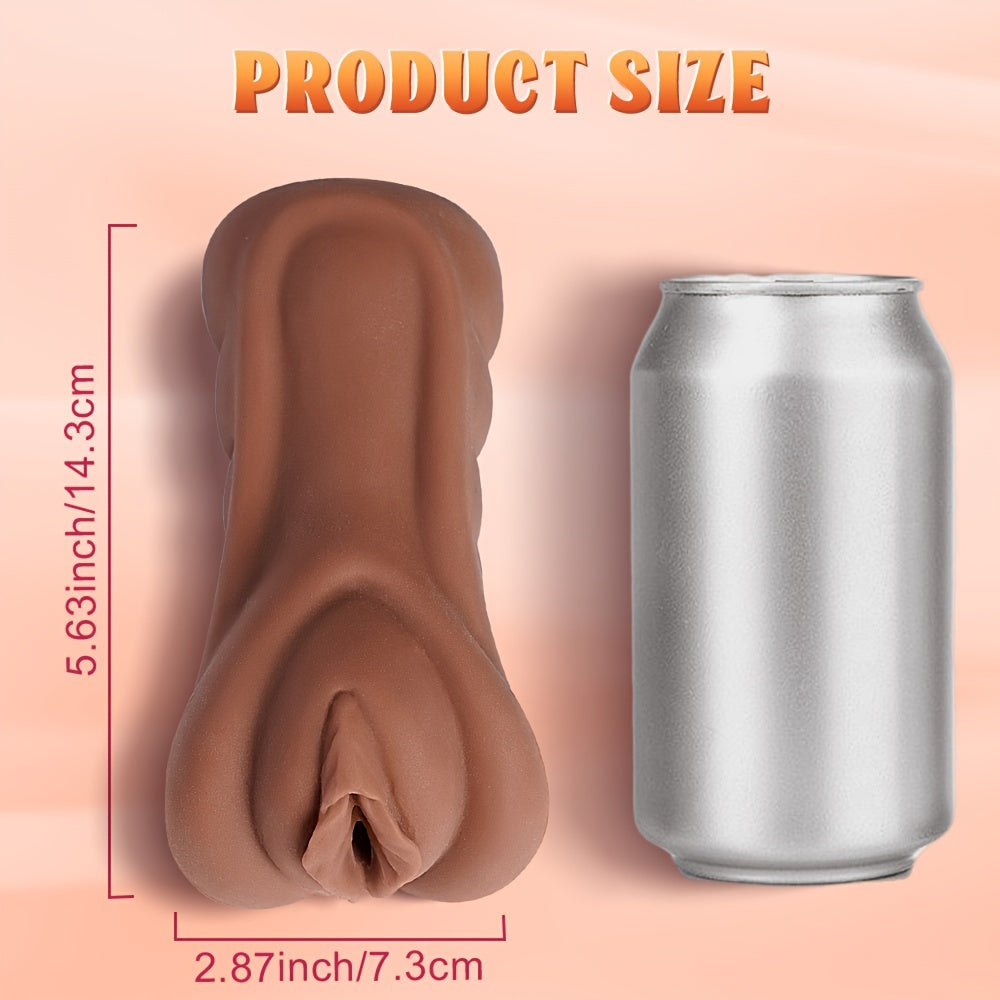 Experience Realistic Lifelike Pleasure: 1pc Pocket Pussy Male Masturbator - Skin Friendly TPR. 3D Textured Tight Vaginal Stroker For Men - buysextoyth
