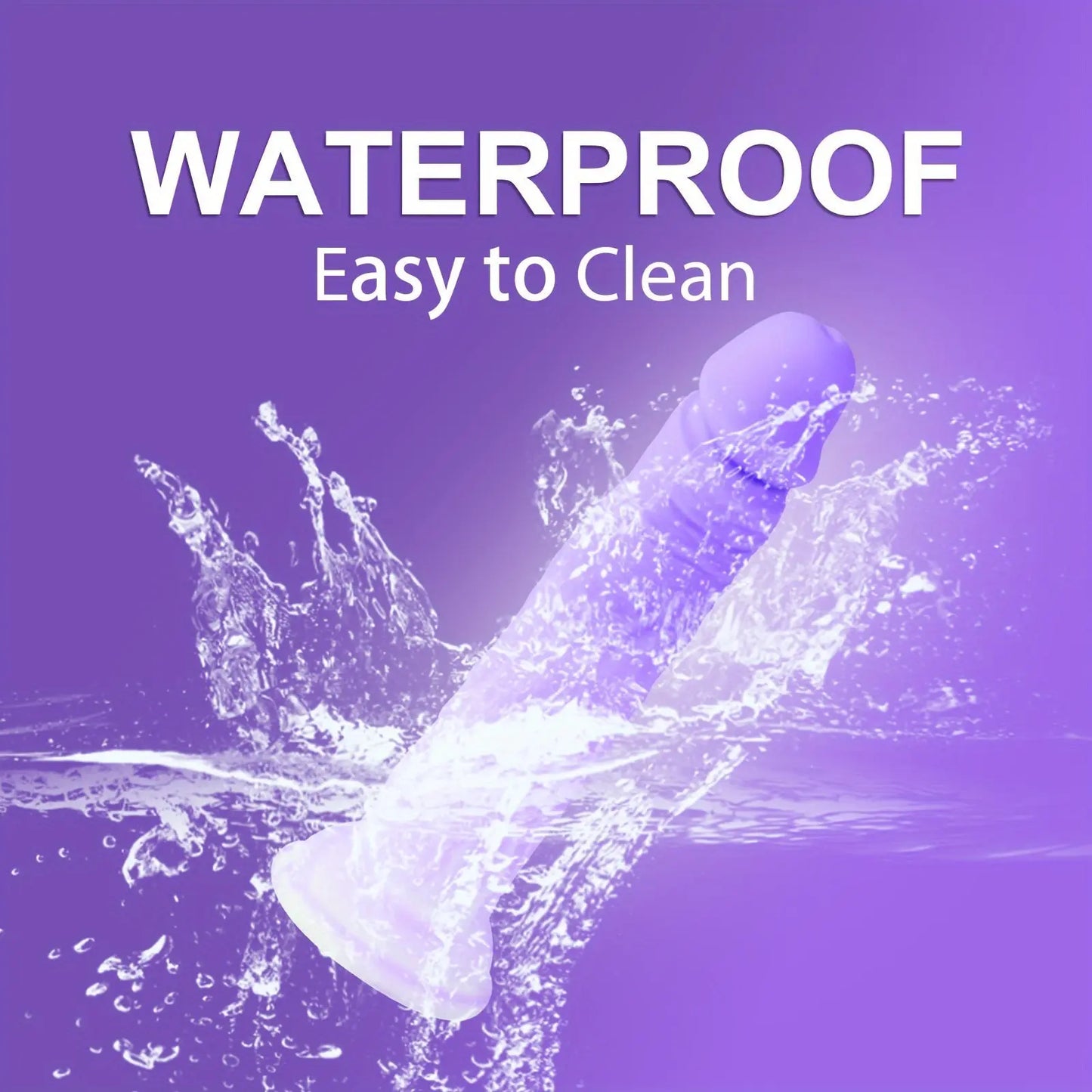 Dildo Waterproof Non-Latex Adult Sex Toy - Hands-Free Pleasure with Strong Grip for Play. Body-Safe Stimulation. Sustainable. No Power Required - buysextoyth