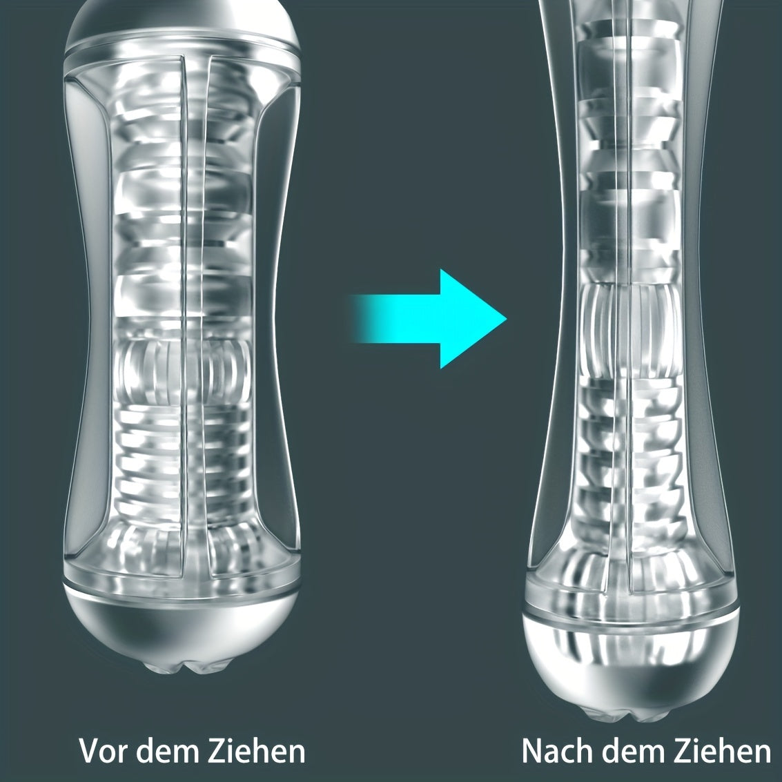 Mesterstar Dual Open Ended 360° Rotating Male Masturbators Stroker Sleeve. Pocket Pussy Sex Toys for Adult with 3D Crystal Realistic Textured Vagina Male Masturbators Cup - buysextoyth