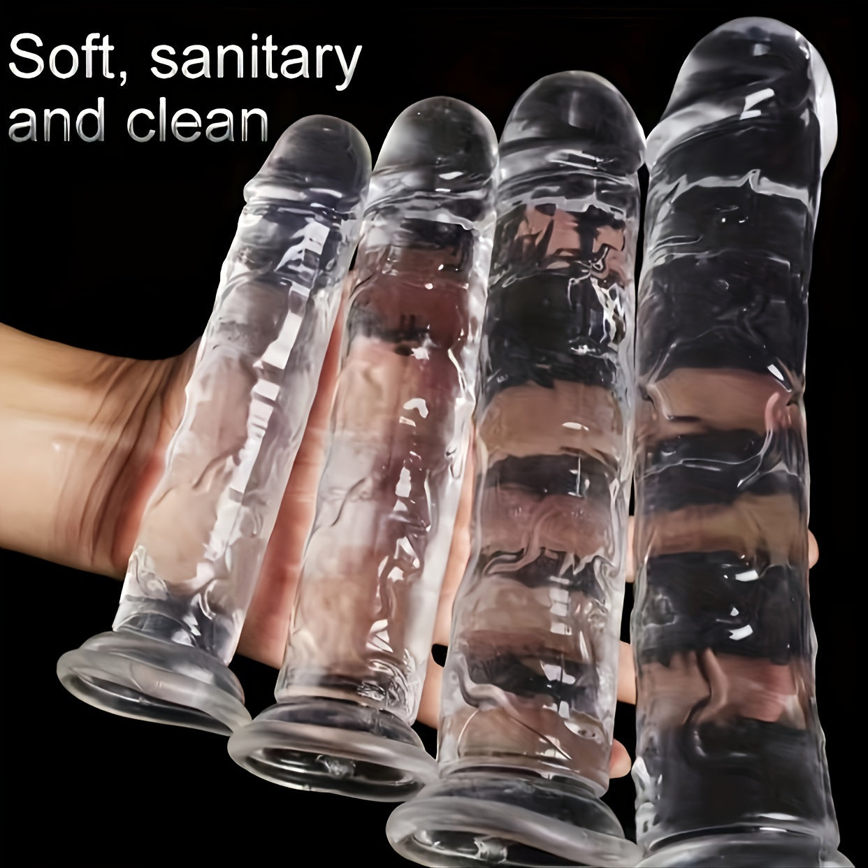 Transparent Big Dick 6 Sizes Realistic Jelly Dildo Women Gay Anal Sex Toys Masturbators Penis Suction Cup - buysextoyth
