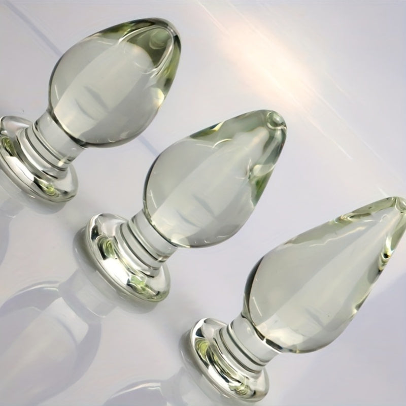 5cm Glass Anal Plug for Adult Use. Female and Male Anal Expansion. Masturbation. and Sexual Intercourse Products - buysextoyth