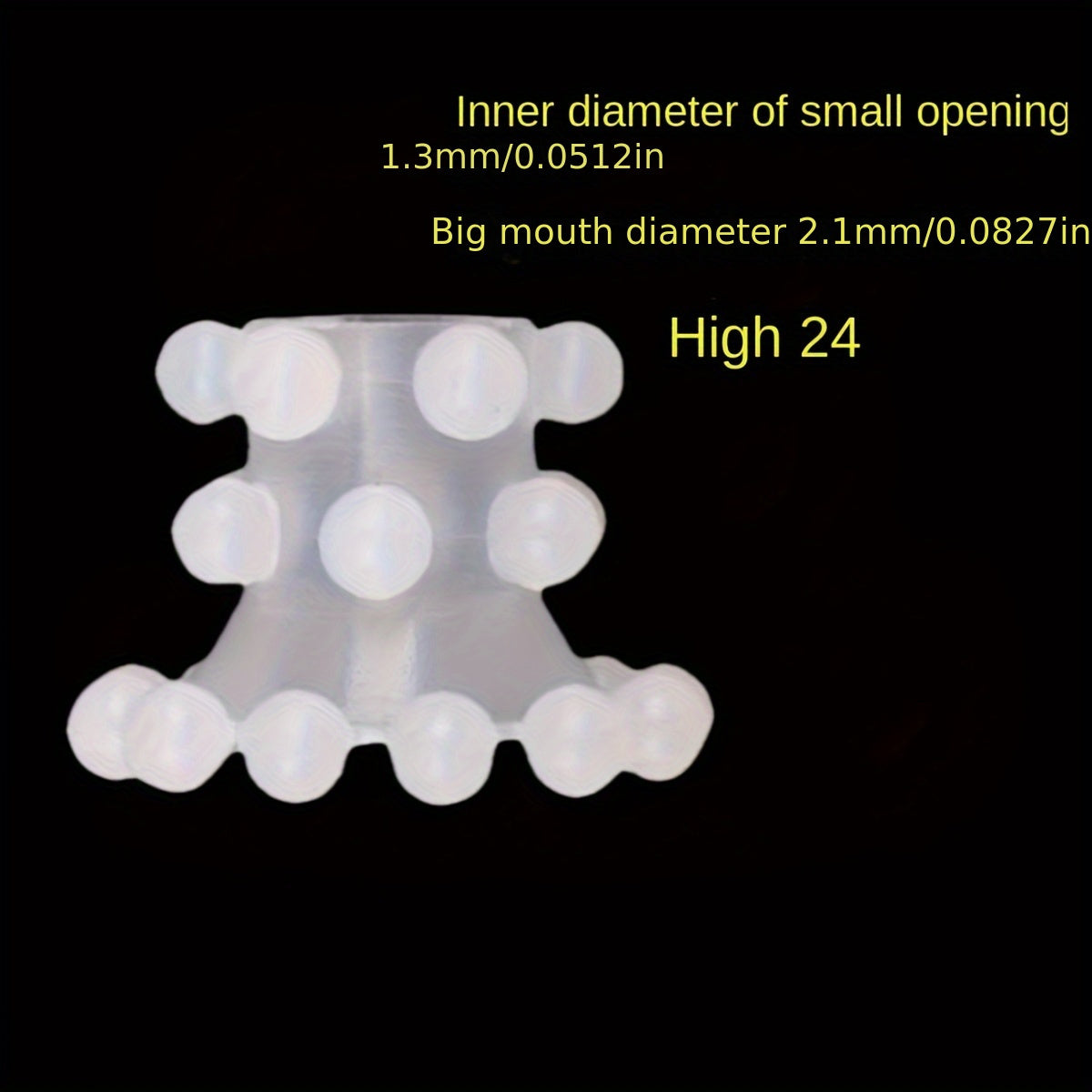 Three-layer Silicone Goat Eye Ring: Silicone Fun Ring. Eyelash Eye Ring. Male Ring - Adult Novelty. Connected Burst Bead Fun Ring. No Power Supply - buysextoyth