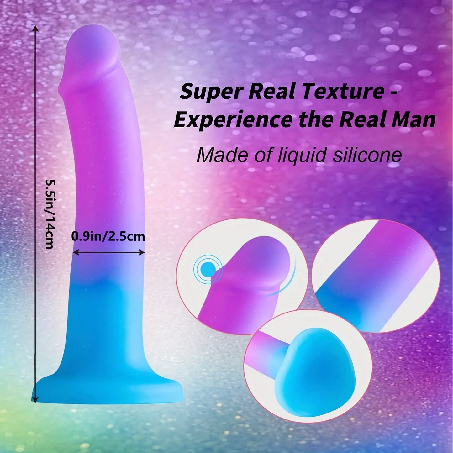 5.5 Soft Silicone Dildo - Flexible Anal Plug with Suction Cup for Hands-Free Play. Beginner-Friendly. Latex-Free Adult Sex Toy for Women and Couples - buysextoyth