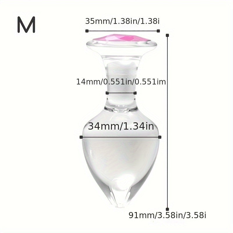 Crystal anal plug anal beads masturbation crystal diamond massage stick glass dildo anal plug sex toy - buysextoyth