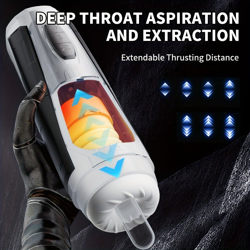 Mecha Warrior Airplane Cup Telescopic Sucking Heating Airplane Cup Male Masturbator Adult Products - buysextoyth