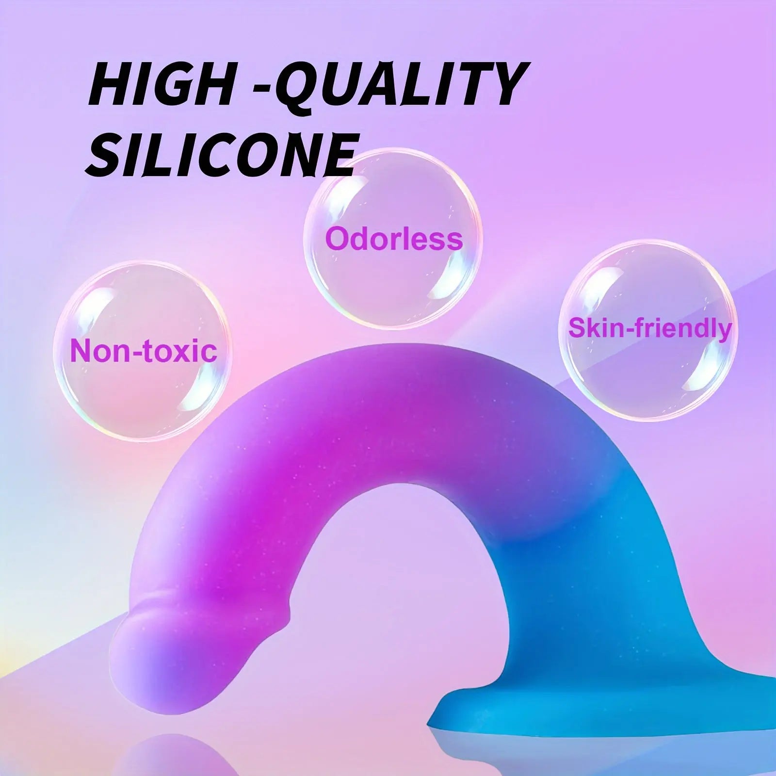 5.5 Soft Silicone Dildo - Flexible Anal Plug with Suction Cup for Hands-Free Play. Beginner-Friendly. Latex-Free Adult Sex Toy for Women and Couples - buysextoyth
