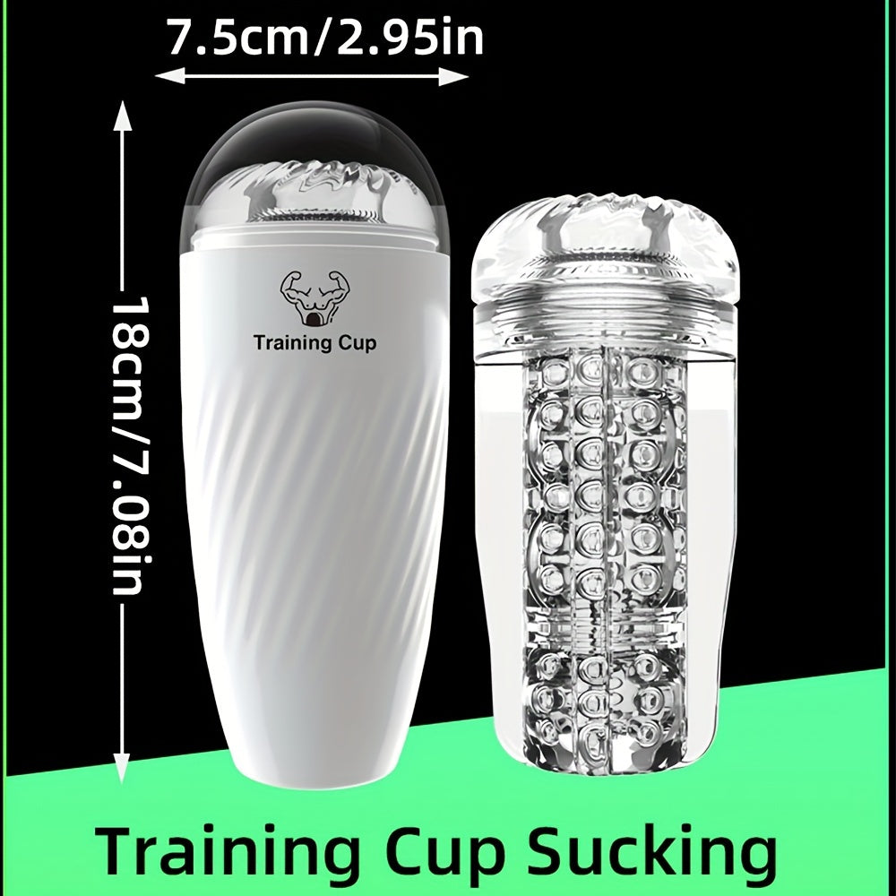 Male Masturbation Cup Soft Vagina Sex Toy Transparent Vagina Adult Endurance Training Adult Products Vacuum Pocket Cup Men - buysextoyth