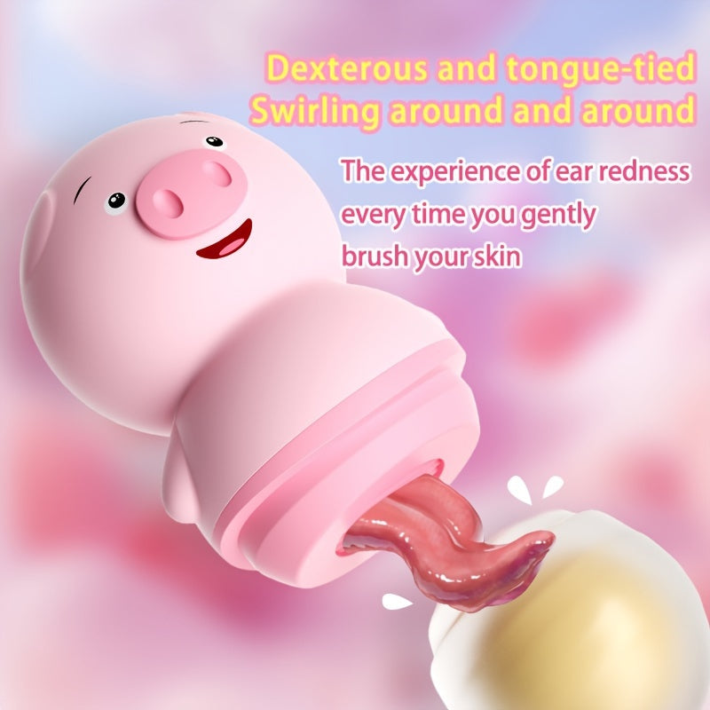 Sexual SM Products Tongue Licking Pig Second Generation USB Vibrator Female Use Suction Massage Toy Second Wave Sex Masturbator Male Sex Accessories - buysextoyth