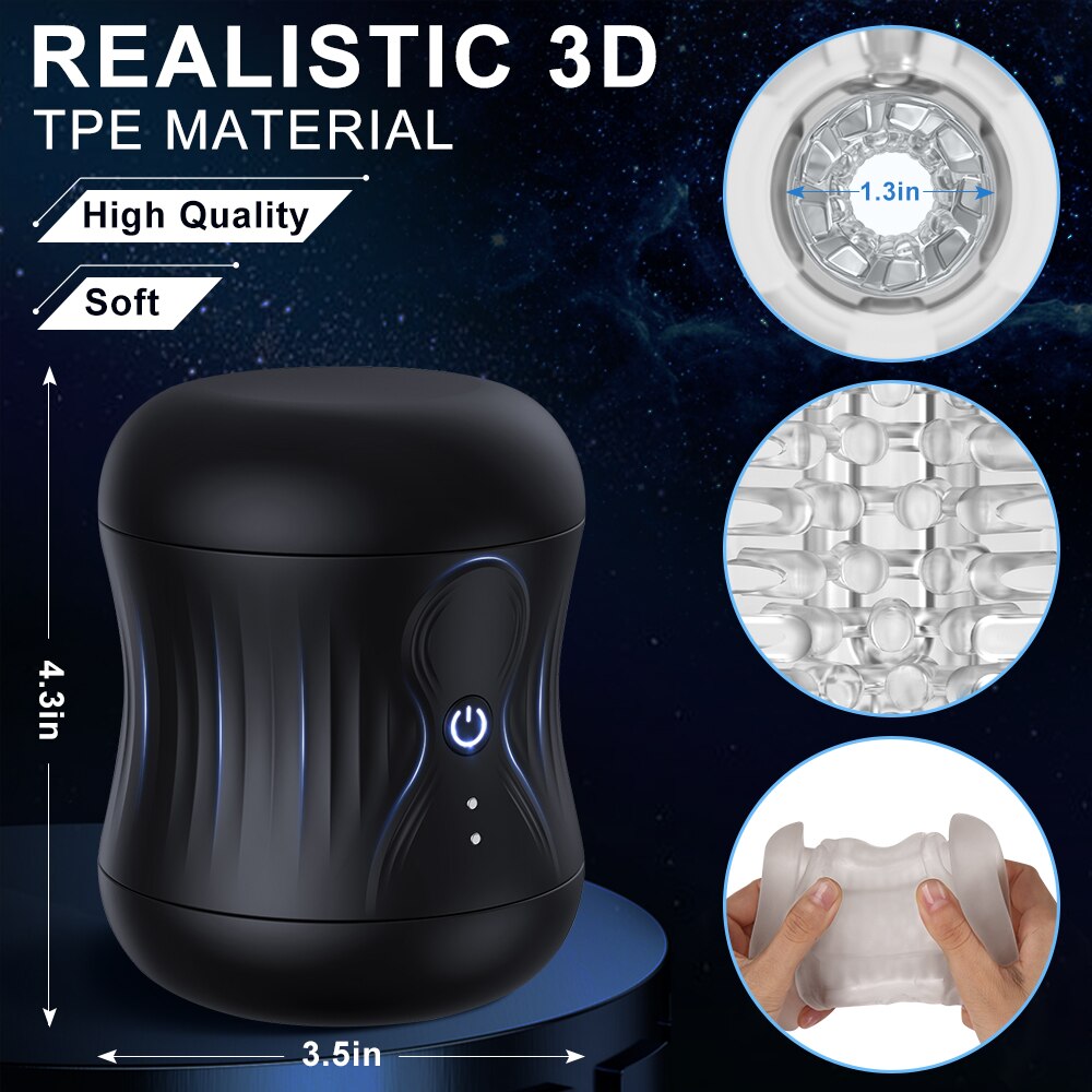 อวัยวะเพศชายนวด Masturbators สำหรับผู้ชายเปิดชาย Masturbators ถ้วย3D อุโมงค์พ็อกเก็ตหี Stroker 10การสั่นสะเทือนโหมด - buysextoyth