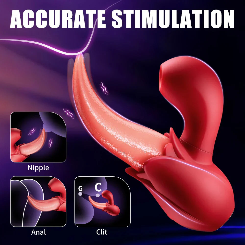 Tongue Sucking Vibrators For Women For Women Nipple G Spot Vagina Clitoris Stimulator Female Silicone Massager Adult Sex Toy - buysextoyth