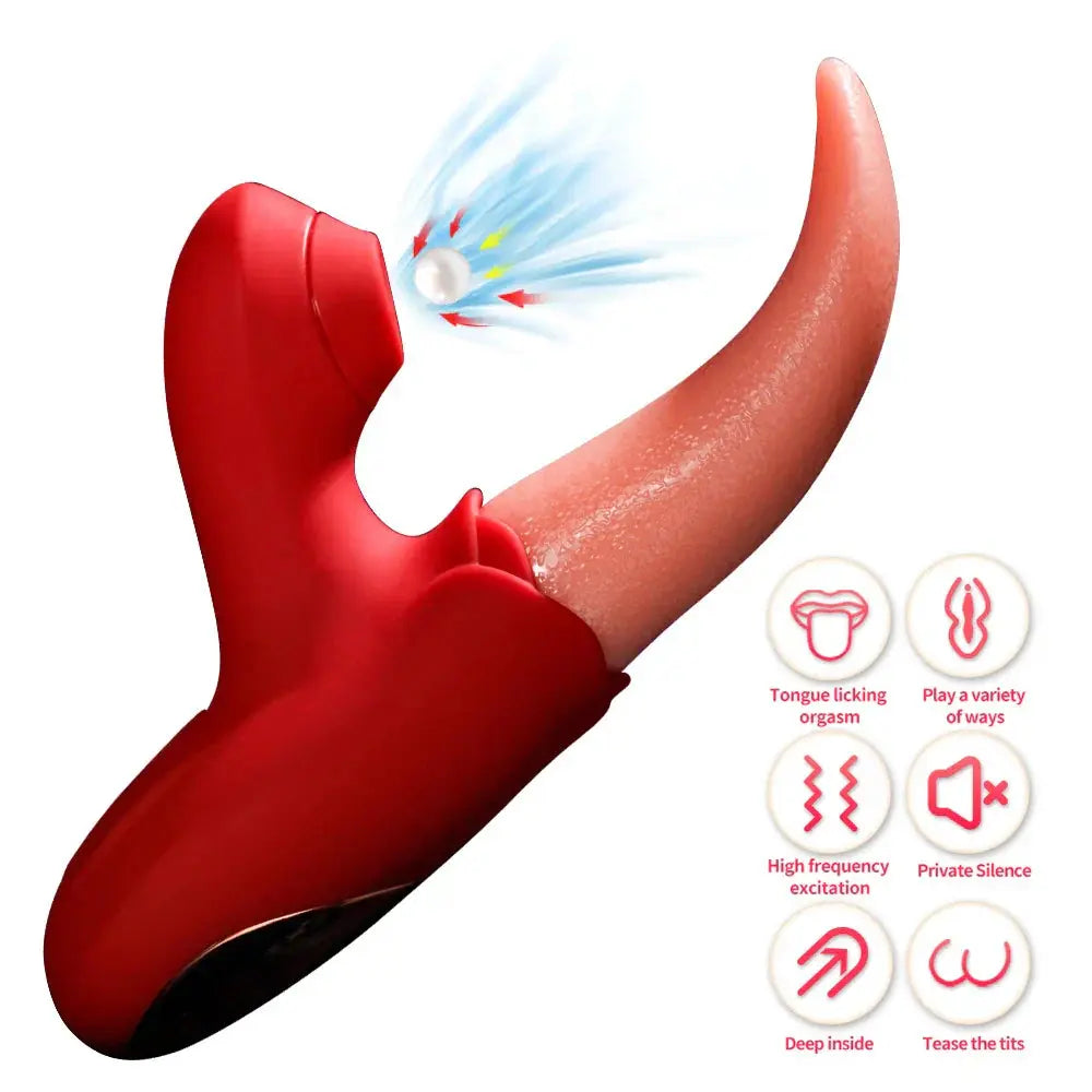 Tongue Sucking Vibrators For Women For Women Nipple G Spot Vagina Clitoris Stimulator Female Silicone Massager Adult Sex Toy - buysextoyth