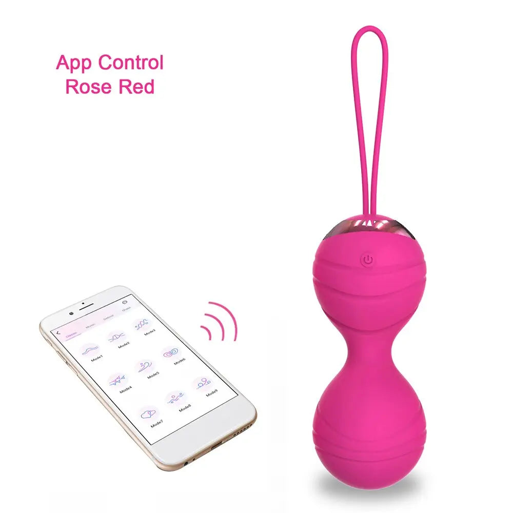 APP Remote Control Drawstring Vibrating Egg Striped Vibration Shrinking Ball Masturbation Massager Vibrator Sex Toys for Women - buysextoyth