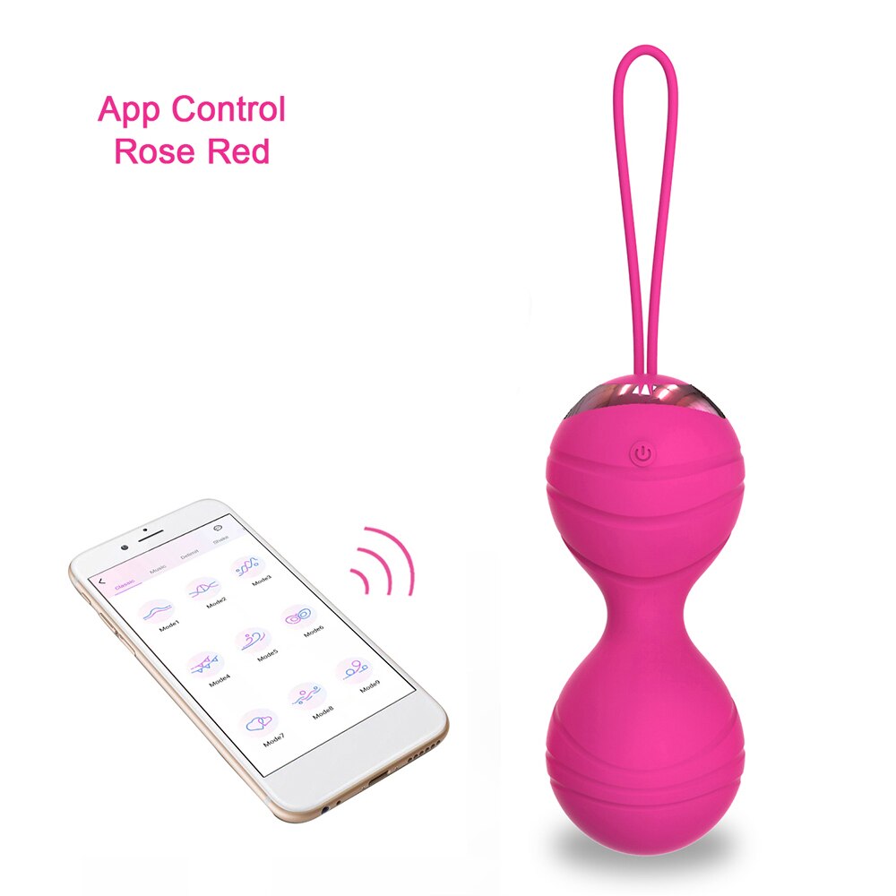 APP Remote Control Drawstring Vibrating Egg Striped Vibration Shrinking Ball Masturbation Massager Vibrator Sex Toys for Women - buysextoyth
