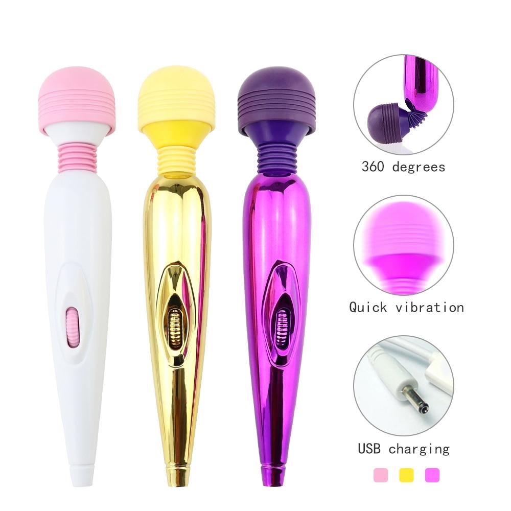 AV Vibrator Rechargeable Magic Wand Clit Massager Vagina Clitoris Stimulator  Female Masturbation Adult Sex Toys for Women - buysextoyth