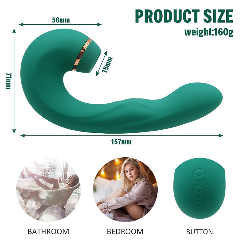 Abhoth Female Vibrator Sex Toys Sucking Vibrator 10 Frequency Vibration + Sucking G Spot Stimulation Masturbator Adult Products - buysextoyth
