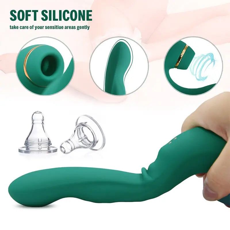 Abhoth Female Vibrator Sex Toys Sucking Vibrator 10 Frequency Vibration + Sucking G Spot Stimulation Masturbator Adult Products - buysextoyth